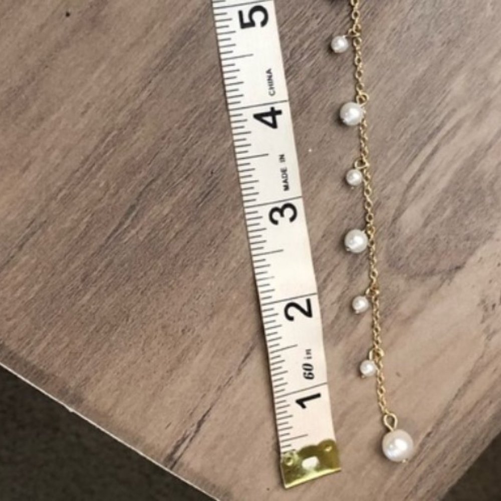 Rebecca Minkoff Floating Simulated Pearl Lariat Necklace, - Picture 4 of 6